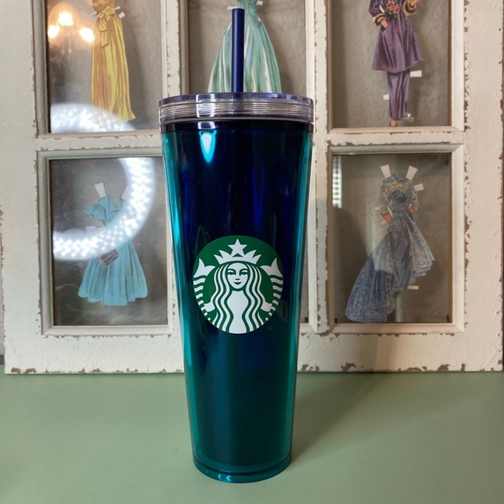 Starbucks 2022 Summer Green Decorate Your Own Sequin 24 oz Tumbler